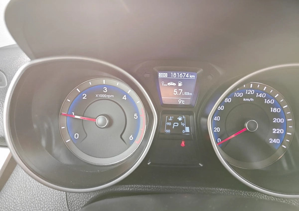 Hyundai I30 cena 39500 przebieg: 181674, rok produkcji 2017 z Wronki małe 211